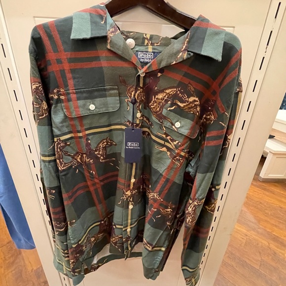 COPY - POLO RALPH LAUREN Men’s Horse riding equestrian pattern long sleeve hirts - Picture 2 of 5